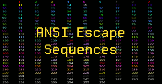 test for ansi escape sequences